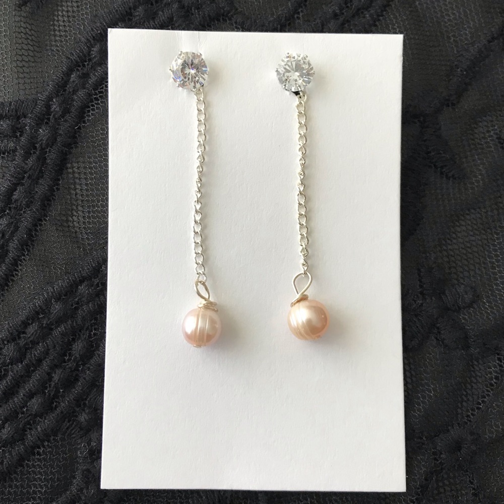 Crystal Studs & Fresh Water Pearl Drop Earrings